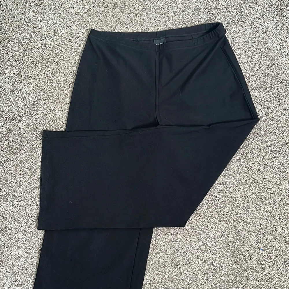 Eileen fisher black wide leg pants size small
